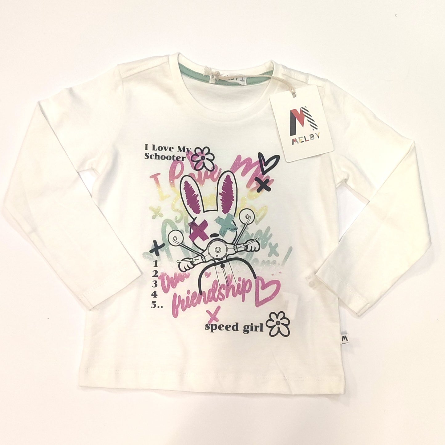 T-shirt manica lunga in cotone
