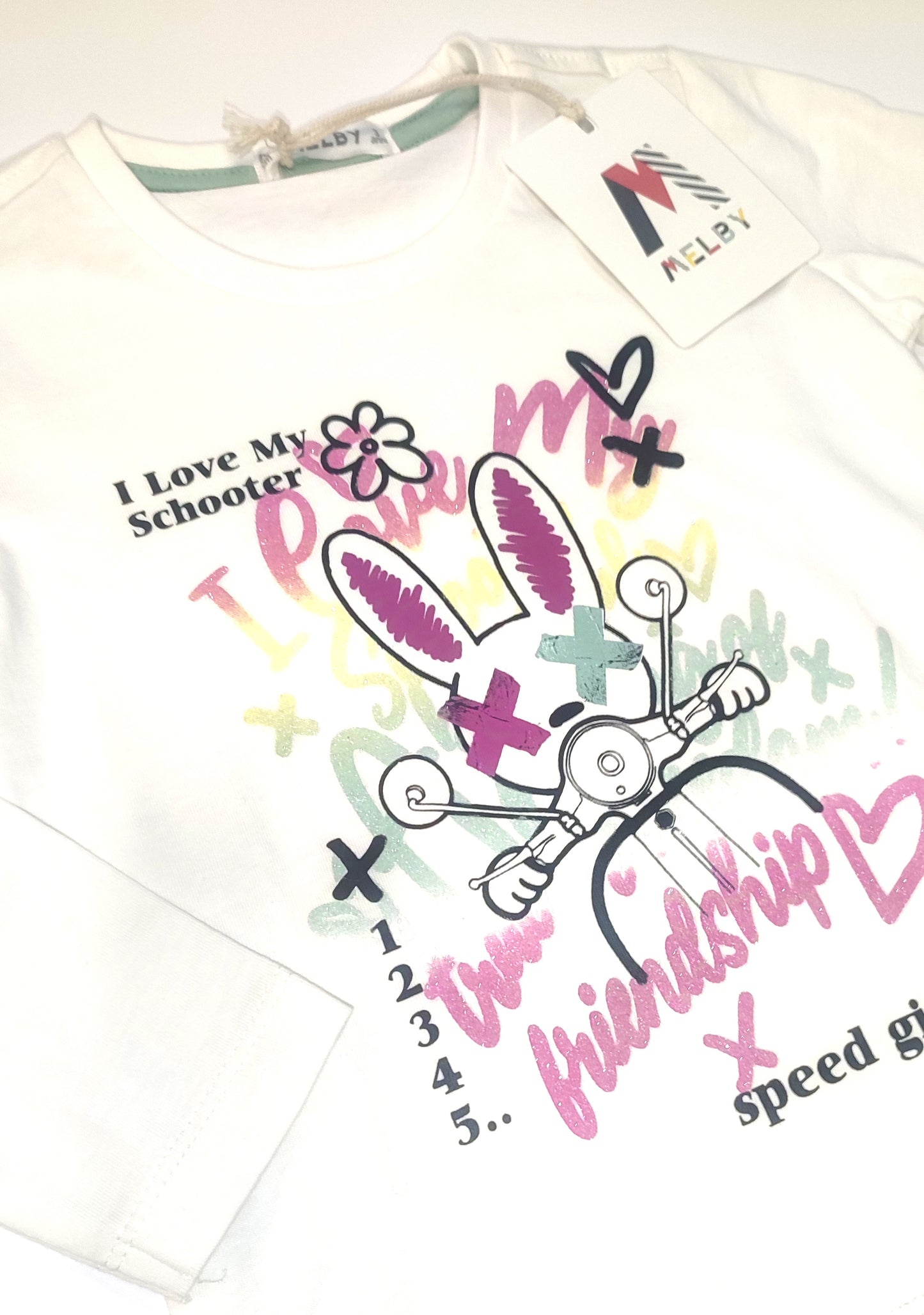 T-shirt manica lunga in cotone