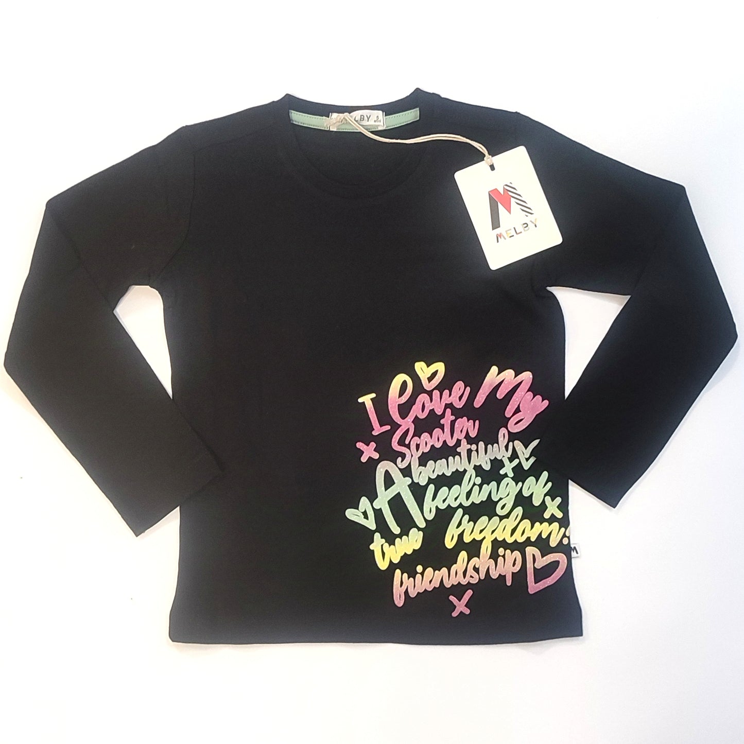 T-shirt manica lunga in cotone