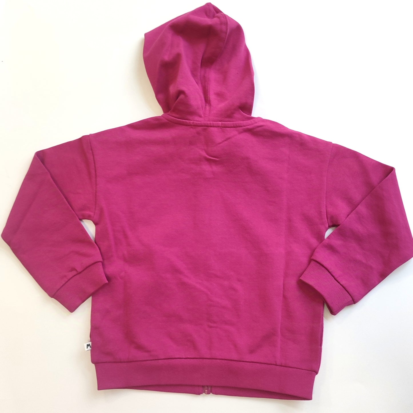 Felpa in cotone con zip e cappuccio