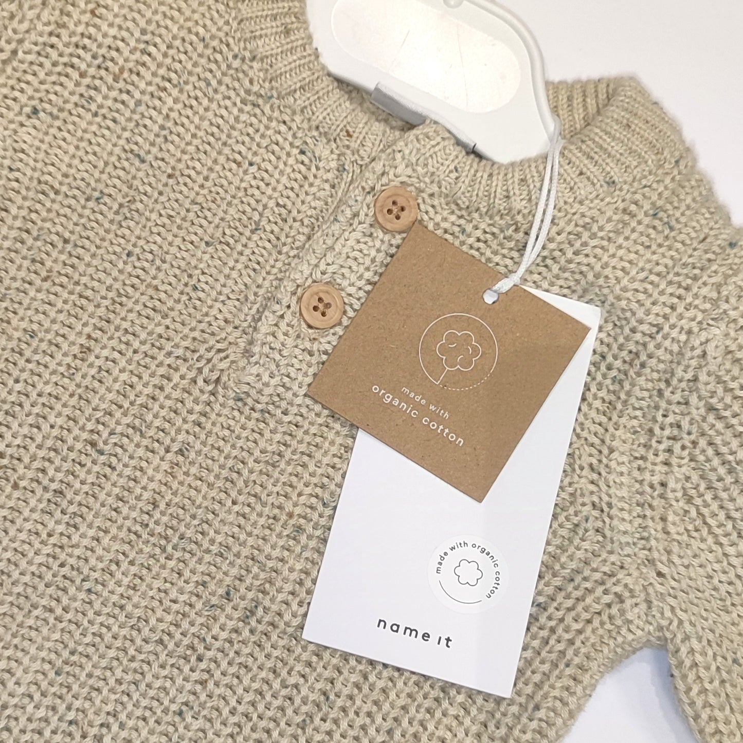 Maglioncino girocollo con bottoni in cotone