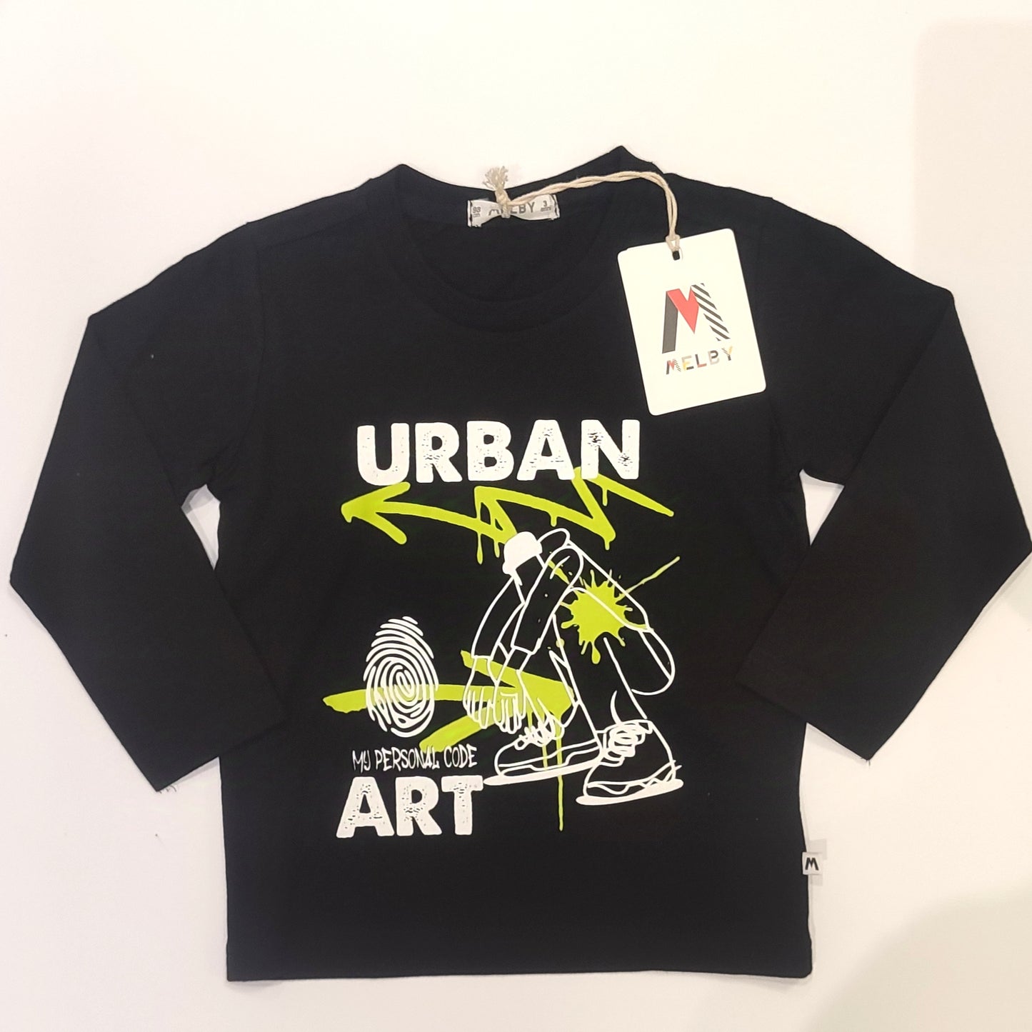 T-shirt manica lunga in cotone