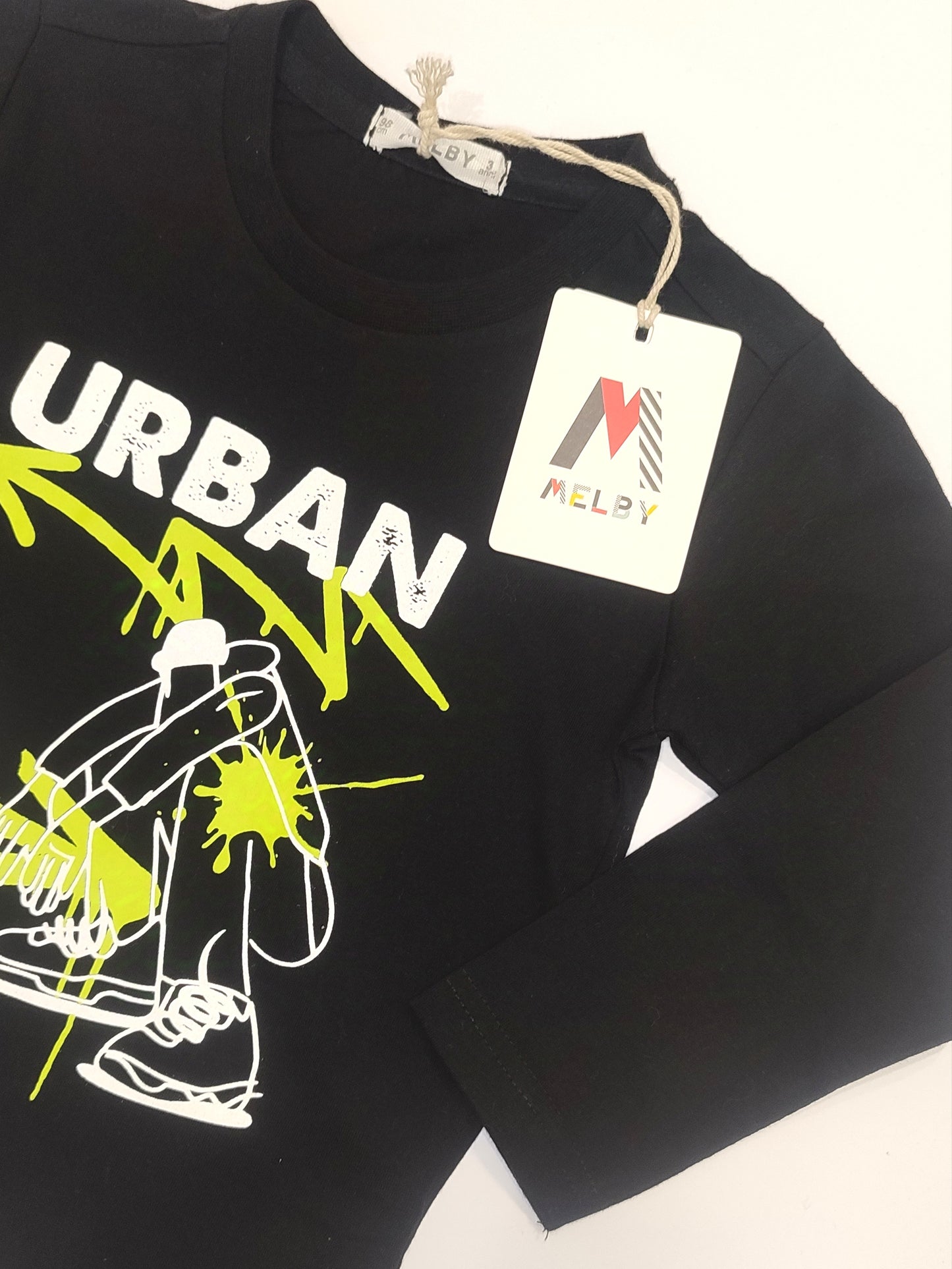 T-shirt manica lunga in cotone