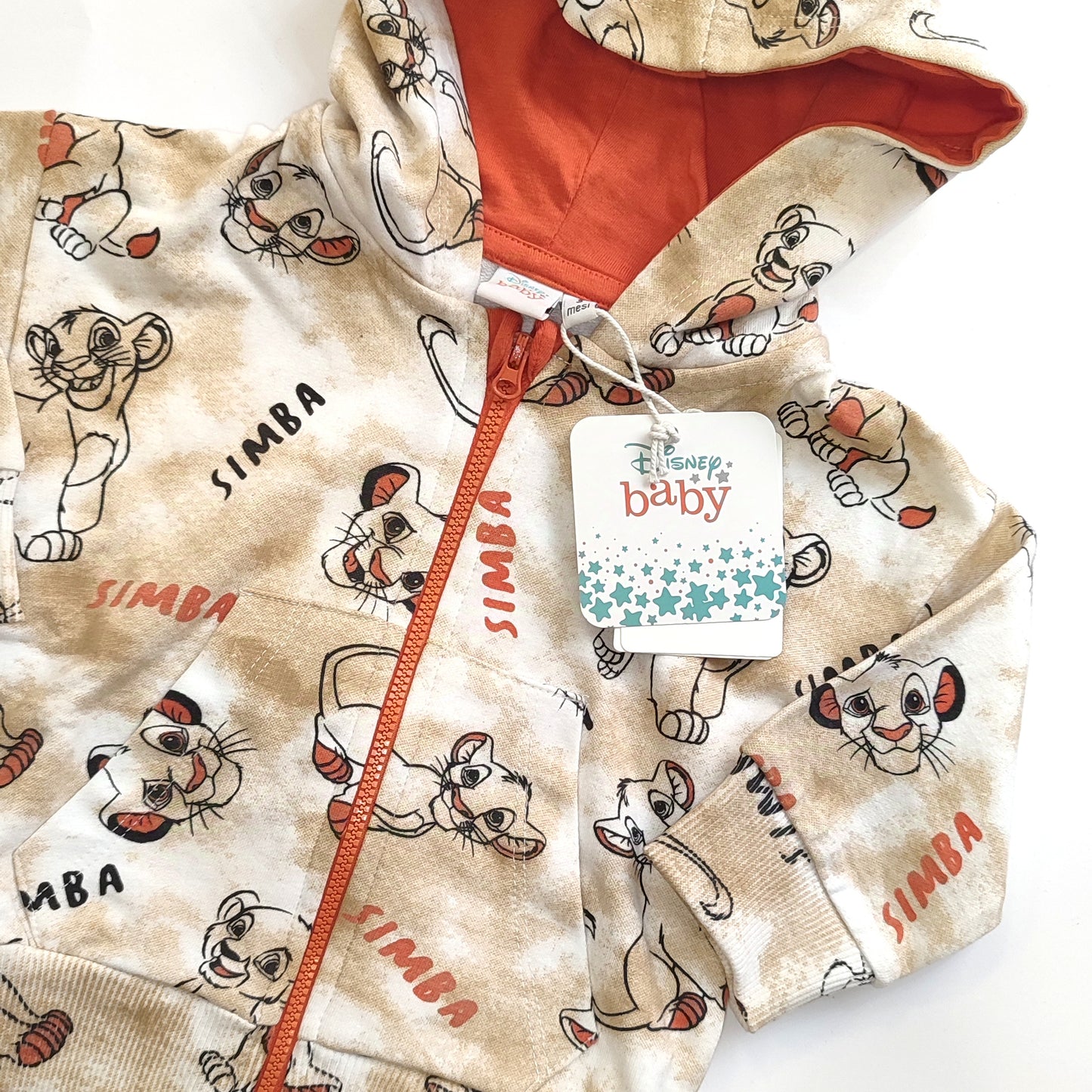 Felpa con zip e cappuccio Simba ( ultima 6 mesi)
