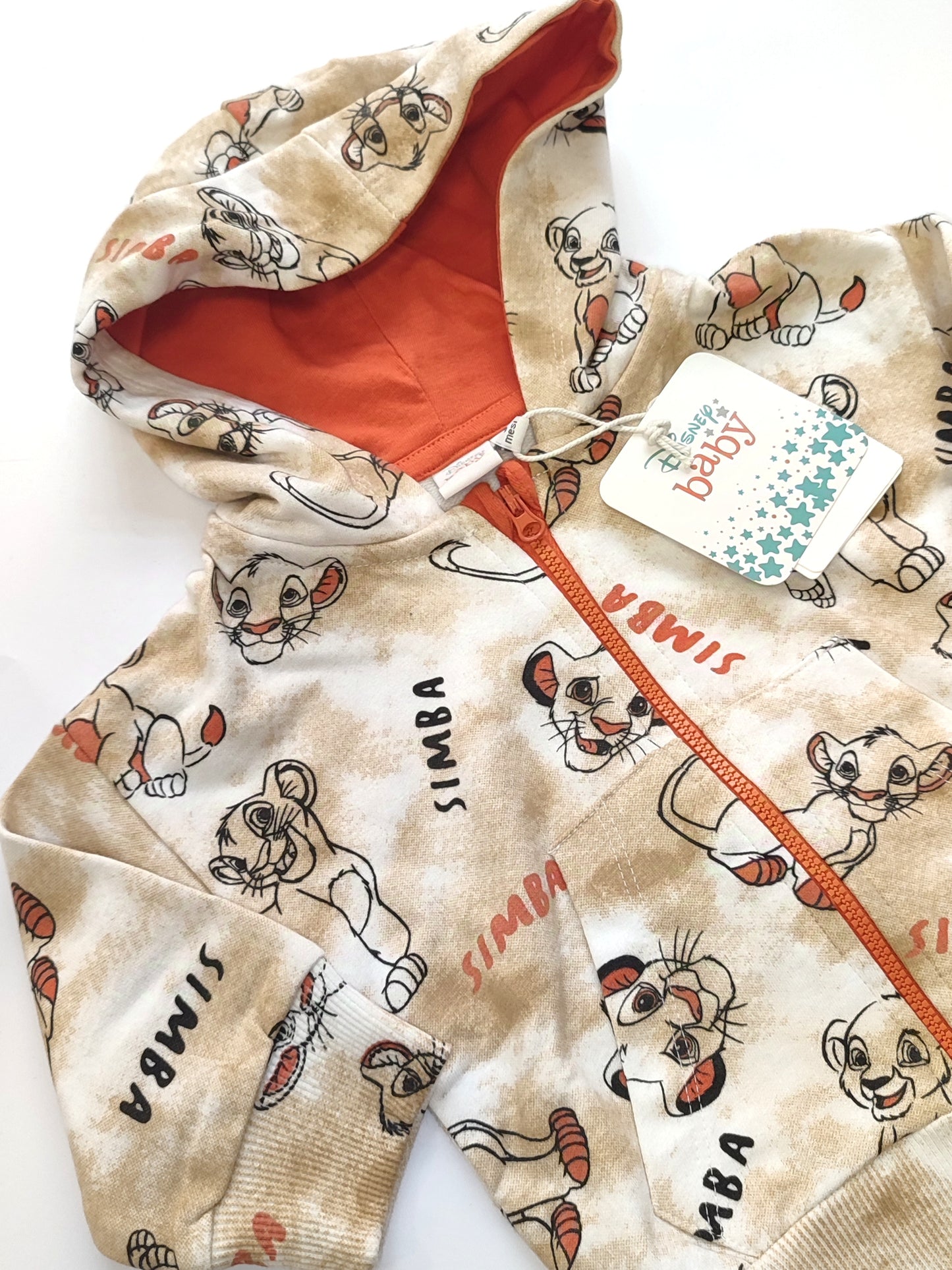 Felpa con zip e cappuccio Simba ( ultima 6 mesi)