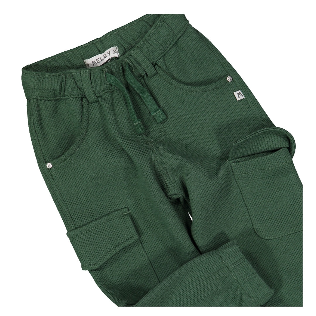 Pantalone jogger in felpa waffle per bimbo