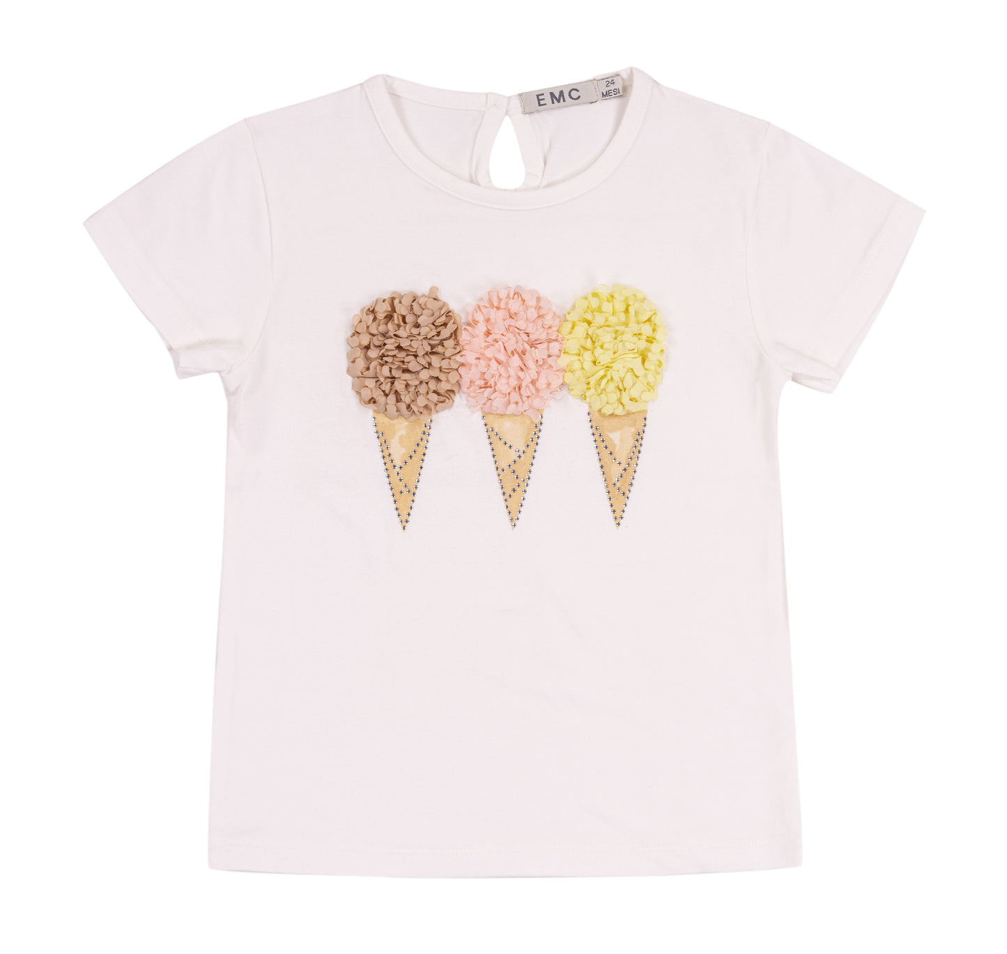 T-shirt mezza manica con coni gelato per bambina - EMC