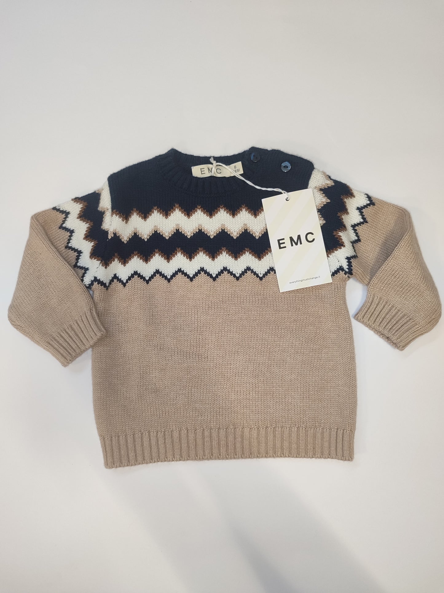 Maglioncino in cotone misto lana per bambino