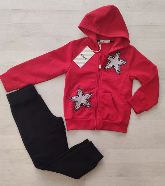 Completo tuta Felpa con zip e cappuccio e pantalone
