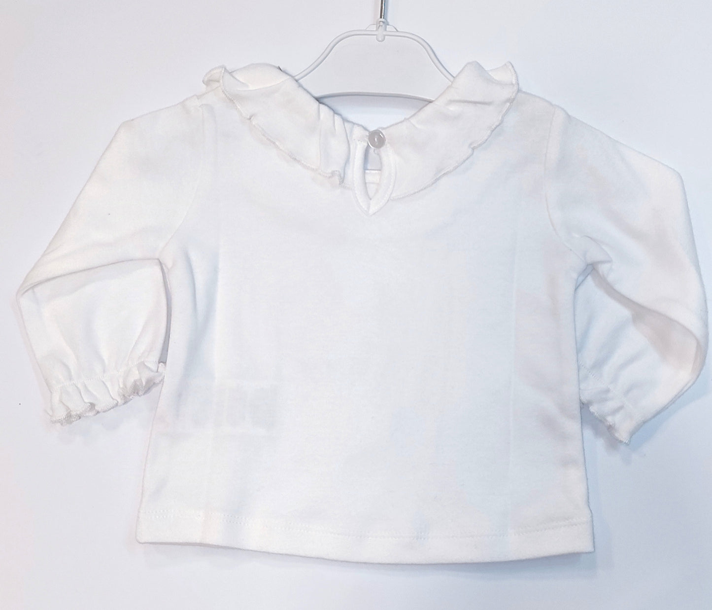 T-shirt manica lunga in cotone con collo