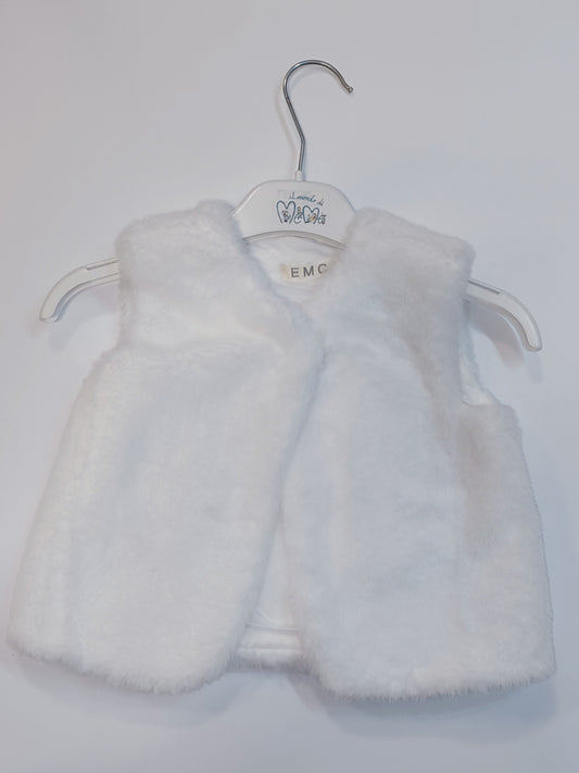 Pellicciotto smanicato per bambina