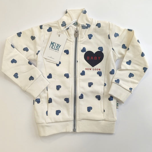Felpa girocollo in caldo cotone con zip