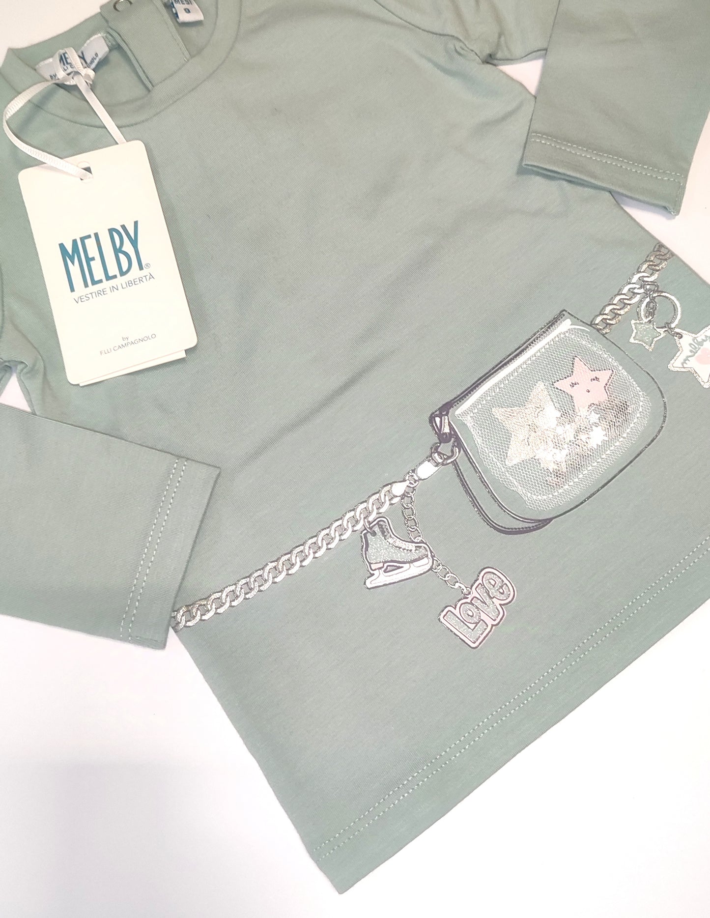 T-shirt manica lunga in cotone