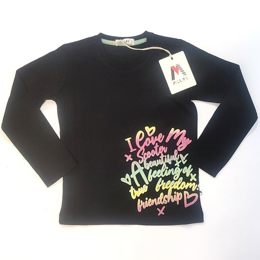 T-shirt manica lunga in cotone