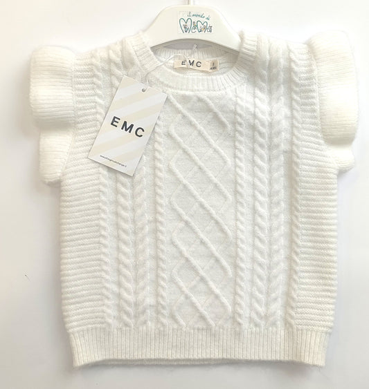 Maglioncino di lana smanicato per bambina