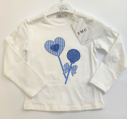 T-shirt manica lunga con Lollipop finiti con paillettes