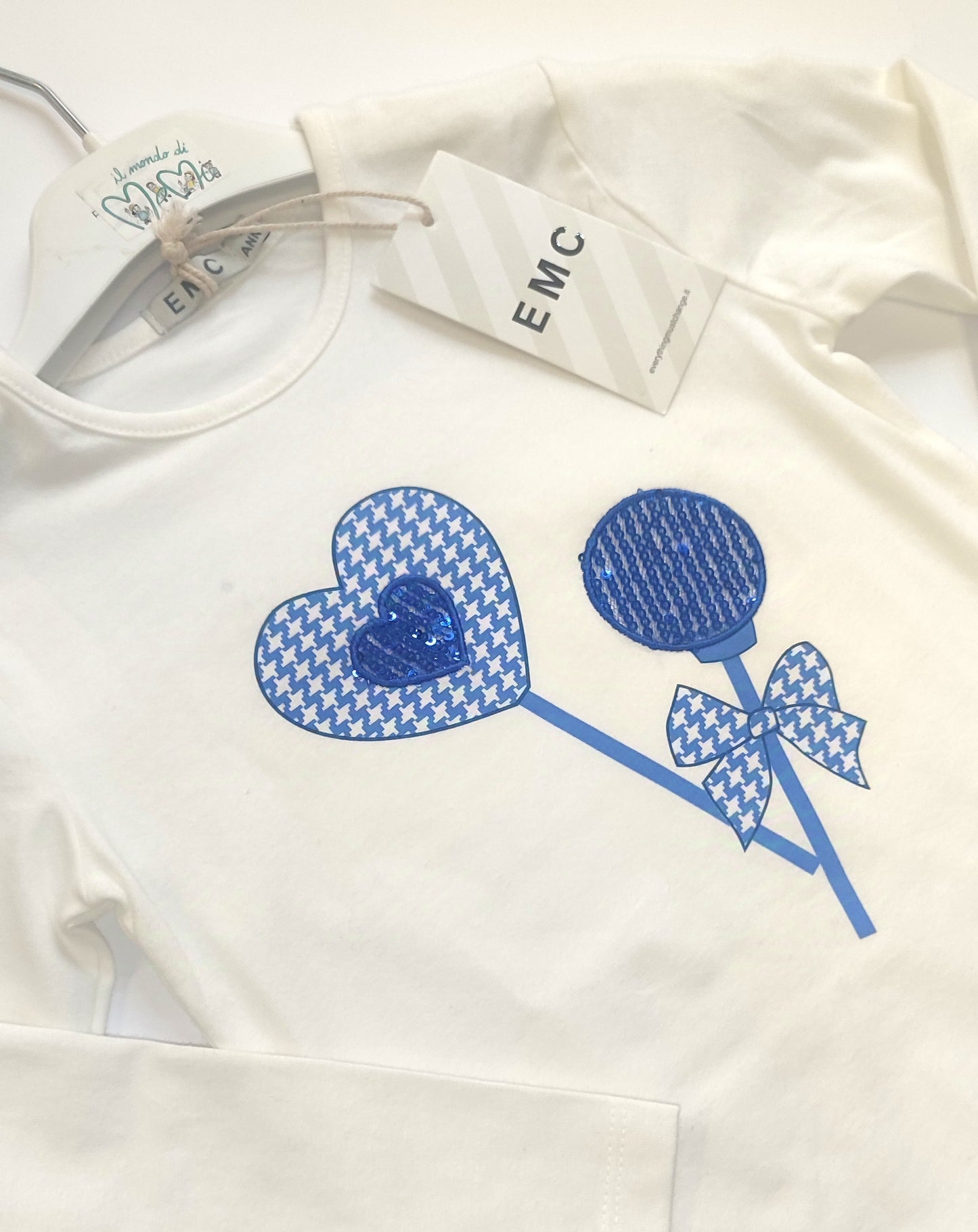 T-shirt manica lunga con Lollipop finiti con paillettes