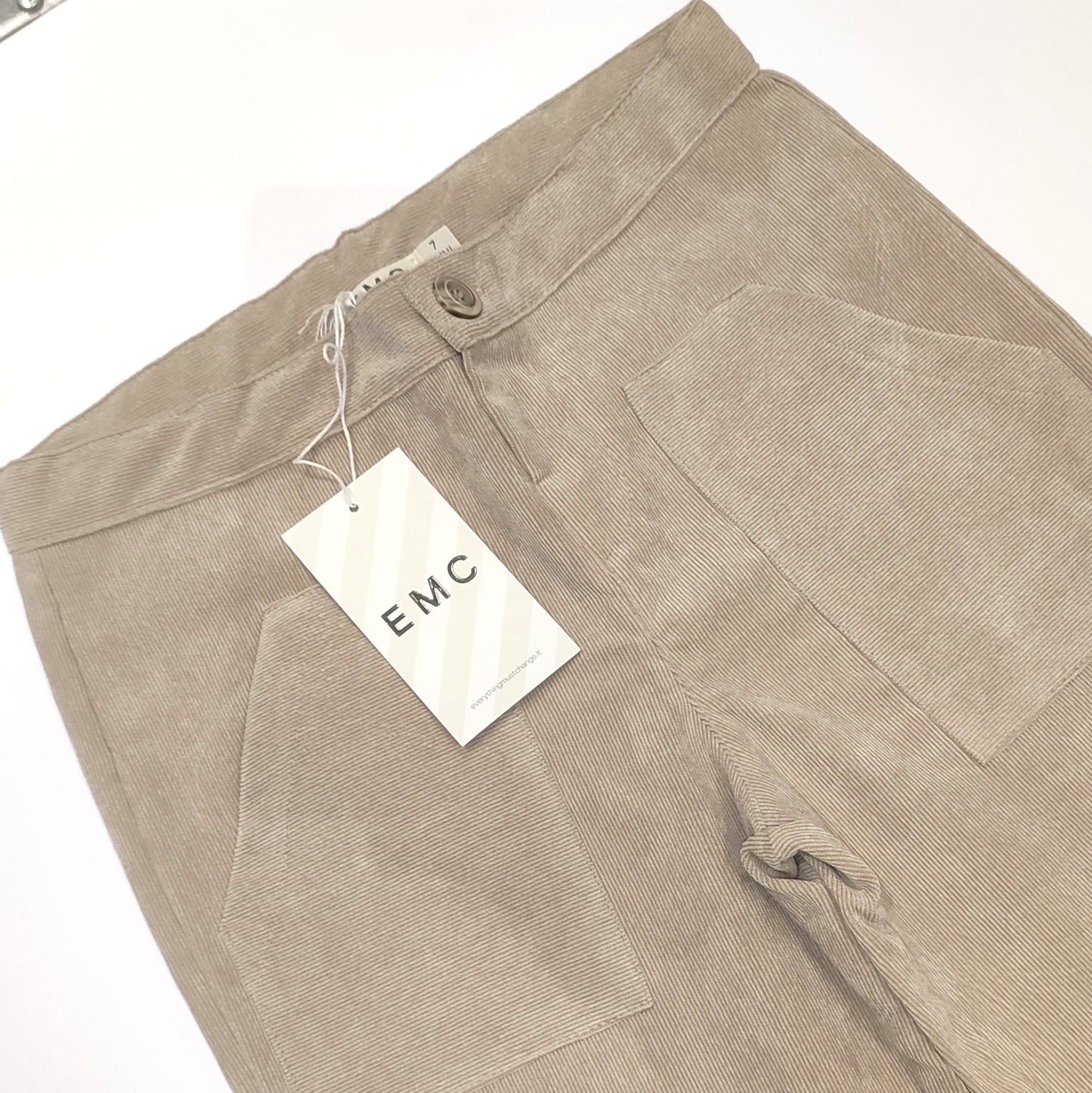 Pantalone elegante a costine simil velluto