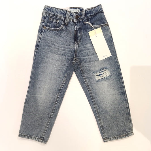 Jeans scuro con coulisse interna