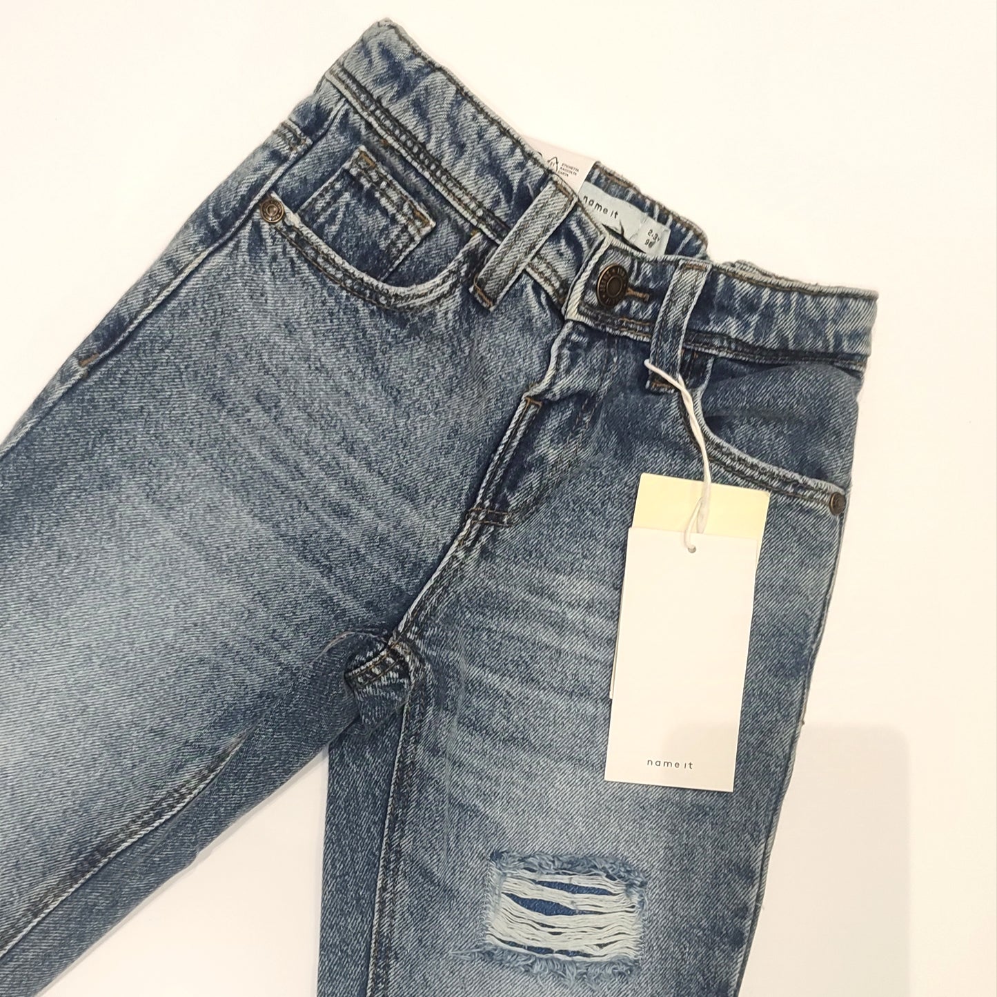 Jeans scuro con coulisse interna