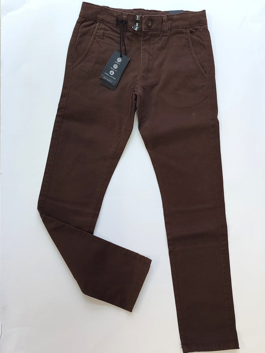 Pantalone slim in cotone sostenuto