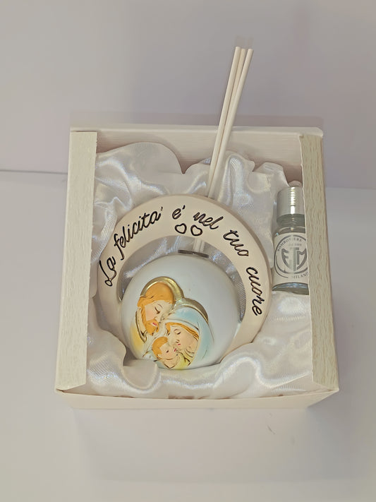 Bomboniera Comunione/Cresima. Profumatore a sfera confezionato con scatola e confetti