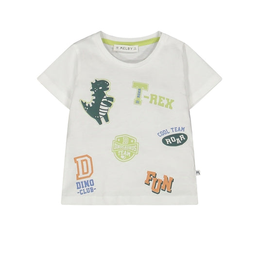 T-shirt con tenera stampa dinosauri per neonato