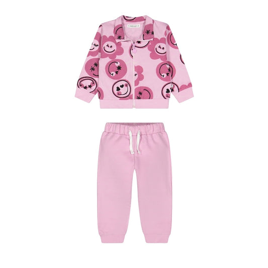 Tuta in felpa con zip per bambina