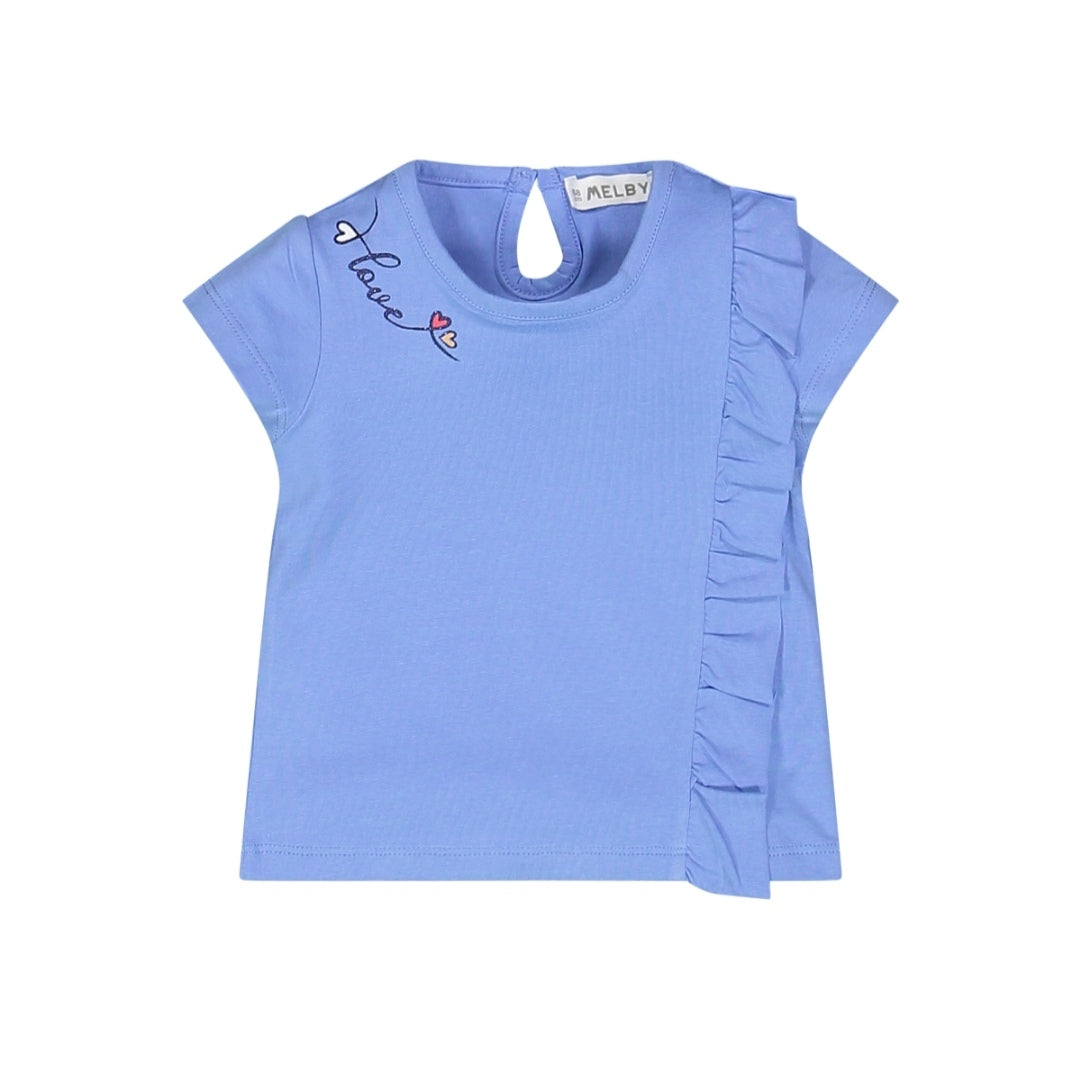 T-shirt con volant per bambina