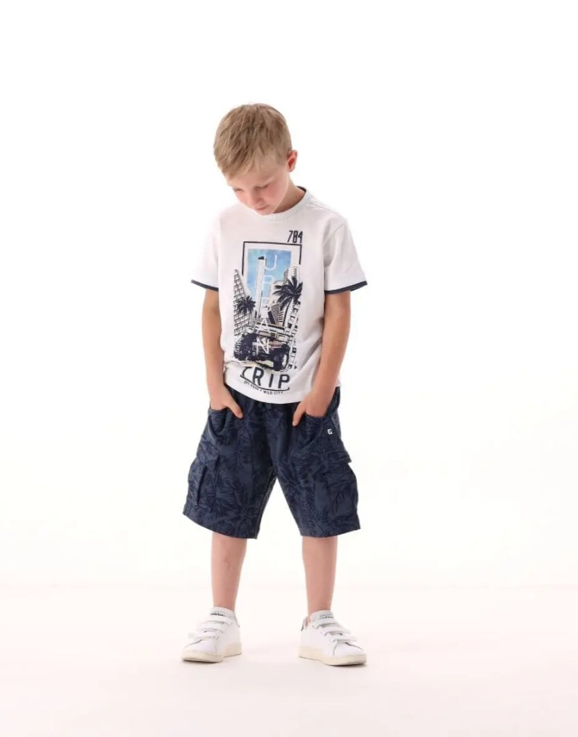 T-shirt con profili per bambino