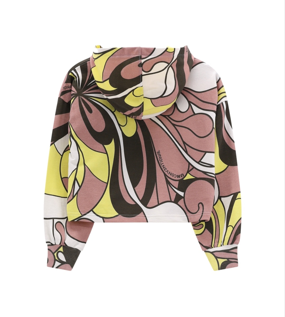 Felpa crop con cappuccio per ragazza