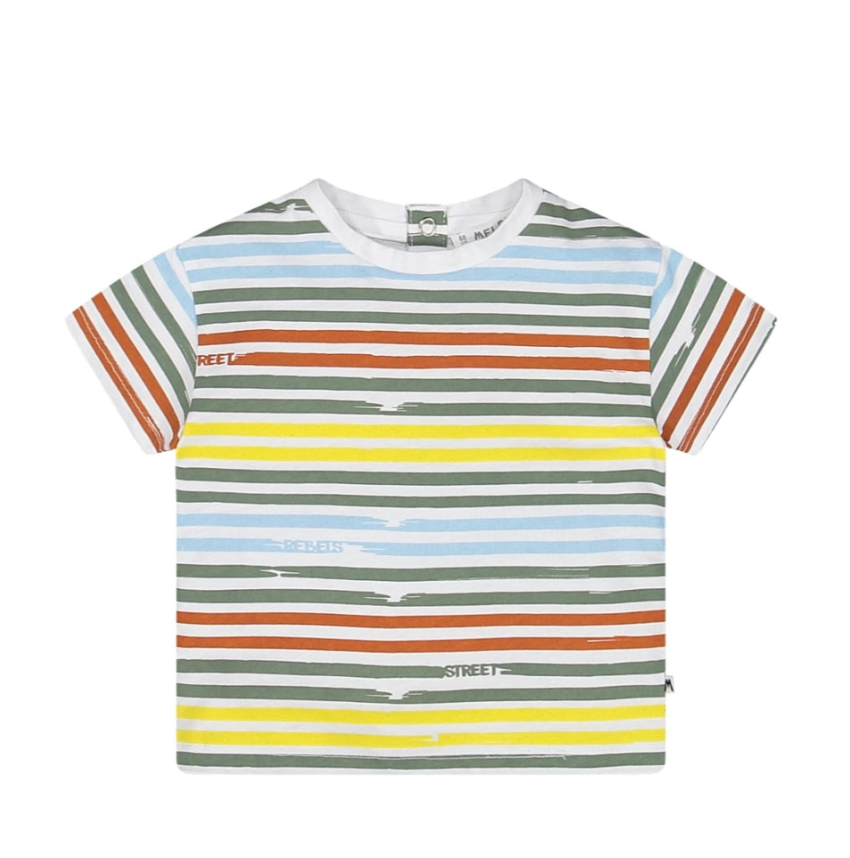 T-shirt con stampa rigata per bambino
