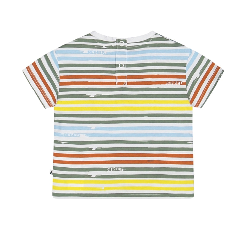 T-shirt con stampa rigata per bambino