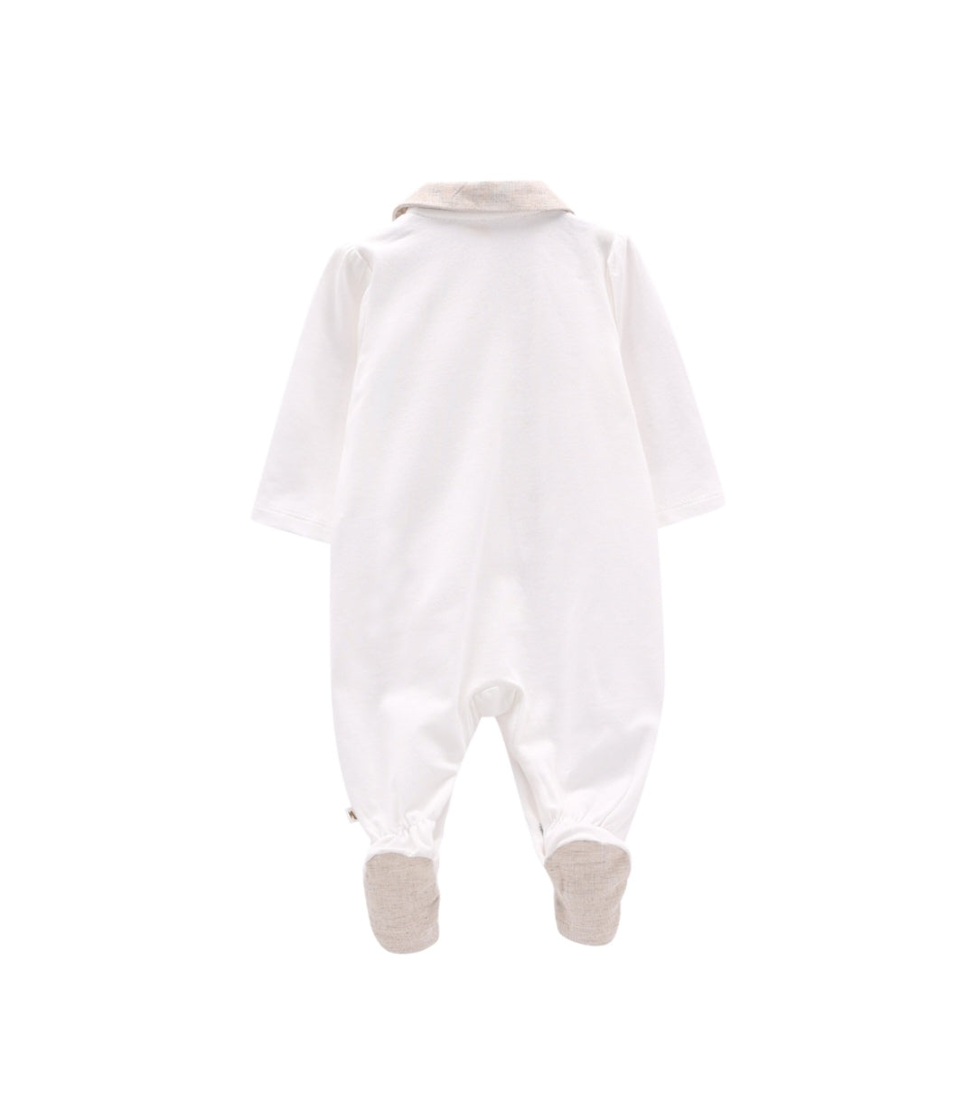 Tutina con piede in jersey stretch