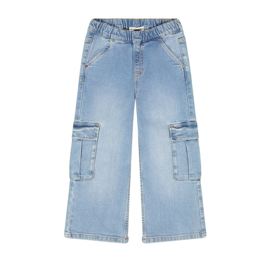 Pantalone cargo in denim bambina