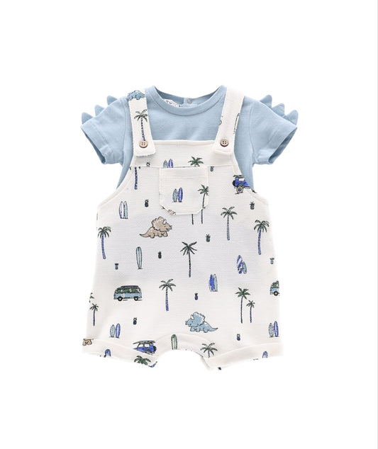 Completo estivo salopette per neonato